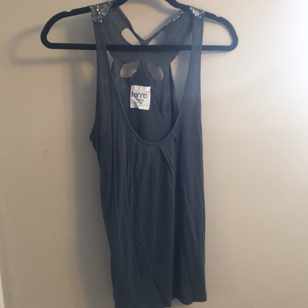 Tank top with detailed back